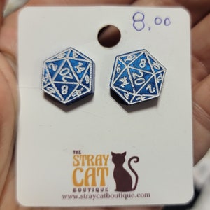 D20 Resin Earrings