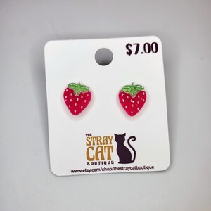 Strawberry Resin Studs