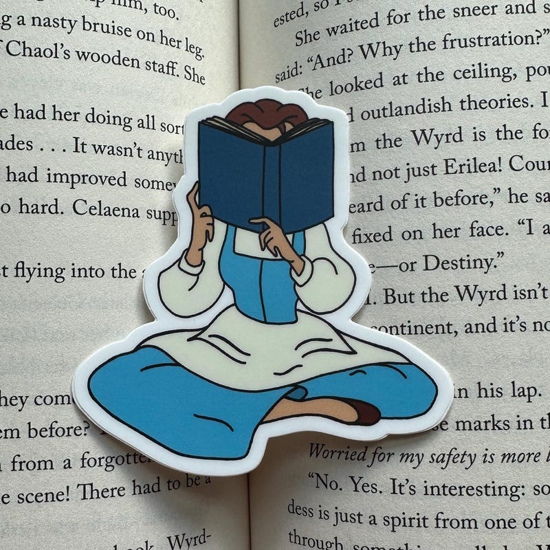 Nose Stuck in Book Belle - Etsy