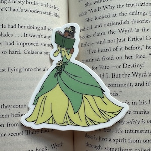 Nose Stuck In A Book - Tiana Bookworm Sticker
