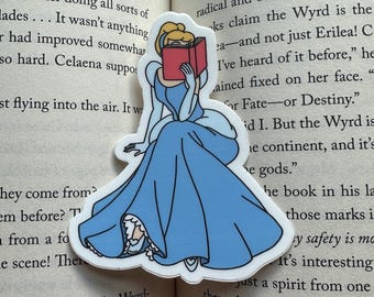 Nose Stuck In A Book - Cinderella Bookworm Sticker