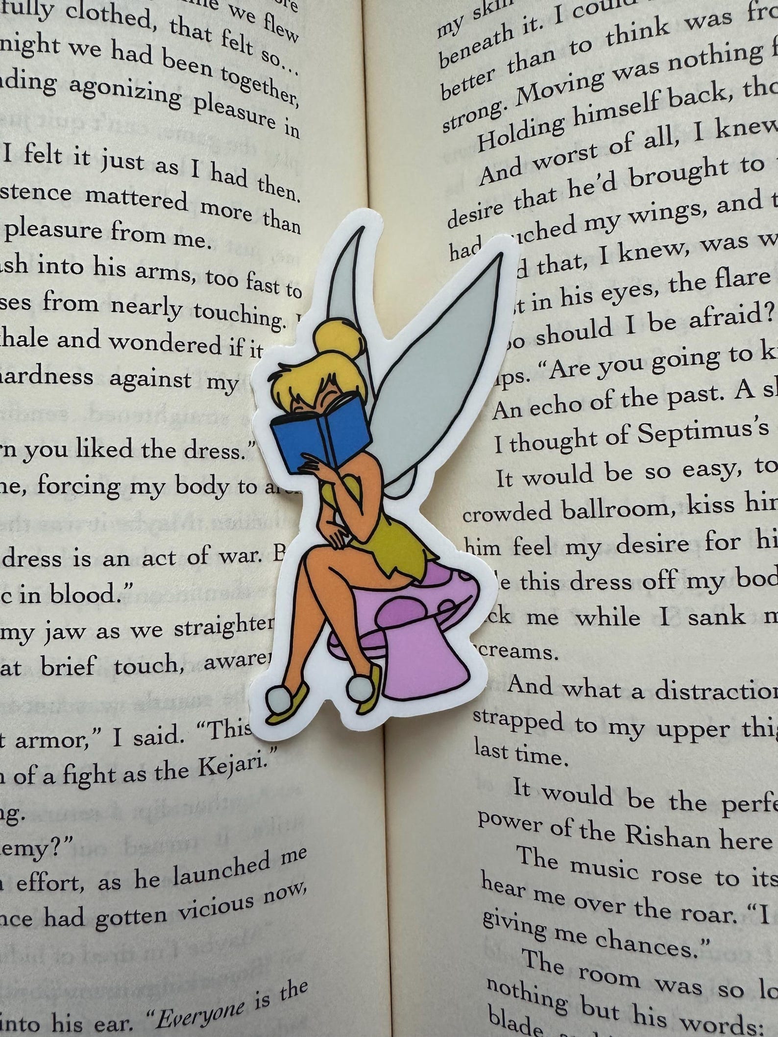 Nose Stuck in A Book - Tinkerbell Bookworm Sticker - Etsy