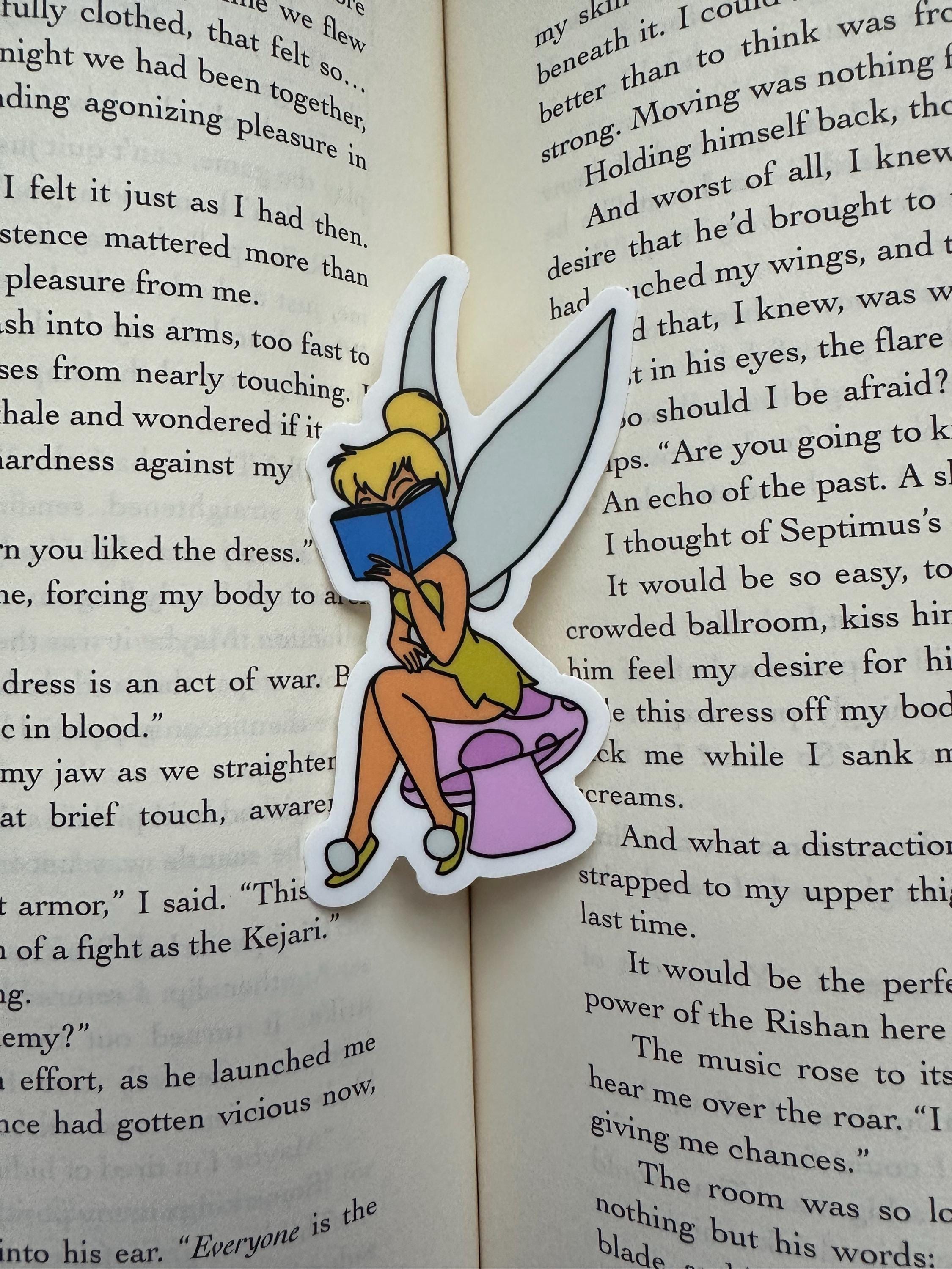 Nose Stuck in A Book - Tinkerbell Bookworm Sticker - Etsy