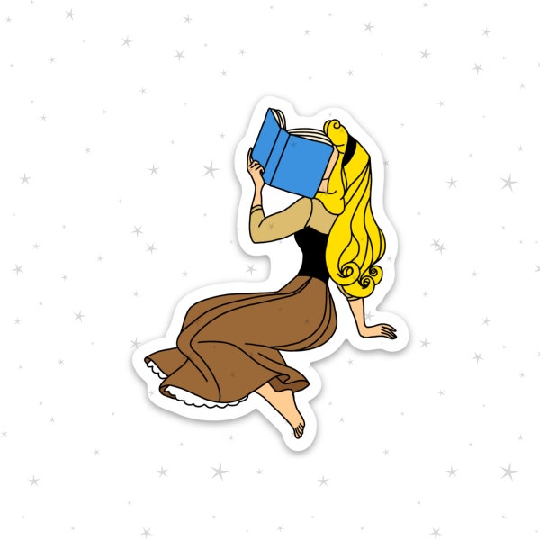 Nose Stuck In A Book - Aurora Bookworm Sticker