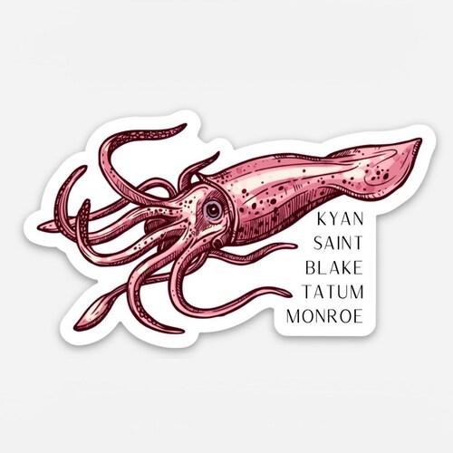 Squid Emoji Kings of Quarantine Sticker Etsy