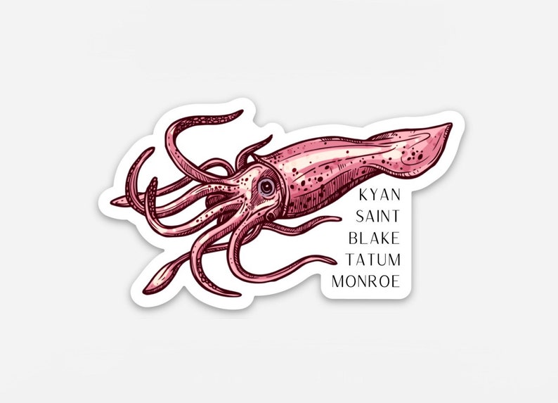 Kings of Quarantine Squid Name Sticker Etsy