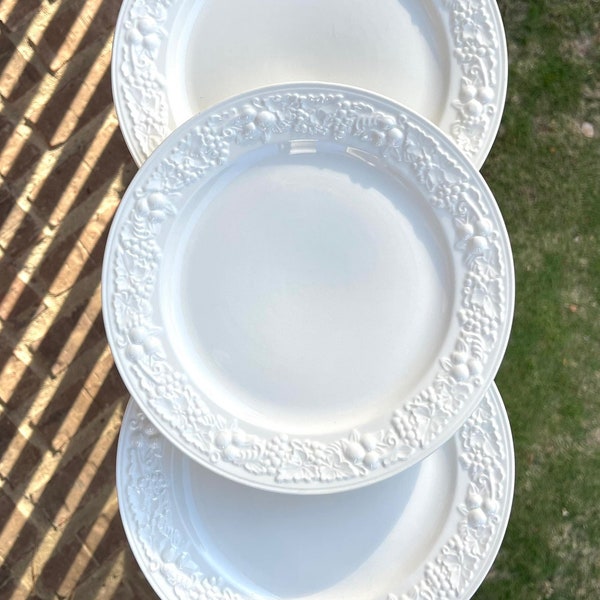 Last One - Vintage Homer Laughlin Theme Off White Eggshell salad plates Classic Creamware Farmhouse dining- sold individually