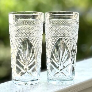 Antique Cut Glass Tumblers - Etsy