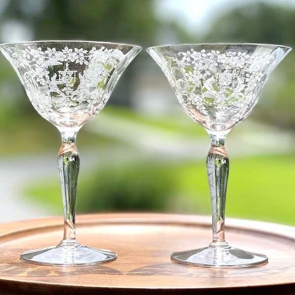 Last Stem - Morgantown Mikado champagne coupe/craft cocktail glass/wedding toasting/martini glass/Nick and Nora glass-Read Description!!!