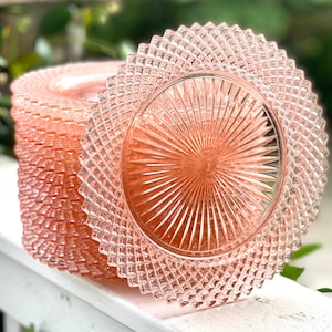 Vintage Pink Depression Glass/Anchor Hocking Miss America Pink Salad Plates/appetizer plate/wedding plate/dessert plate/bridal shower plate