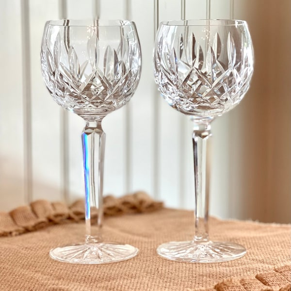 Waterford Crystal Lismore hock wine glasses/Irish crystal/red wine glasses/Waterford hock wine glass/balloon wine glasses sold individually