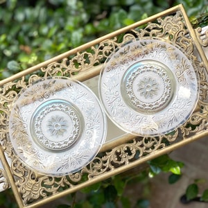 Anchor Hocking Sandwich Clear Dessert Plates/Appetizer Plates/Pie Plates/Wedding Plates/Buffet Plates/Clear Glass Plates set of 2 or 4