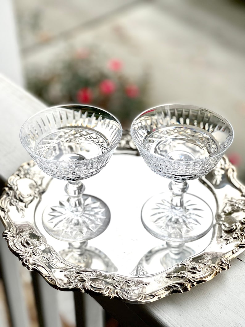 Vintage Waterford Tramore Champagne Coupe Glasses/martini Etsy