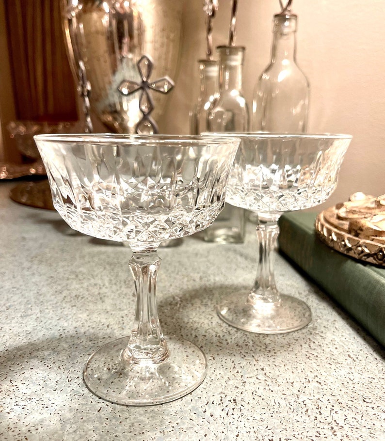 Champagne Coupe Glasses/martini Glasses/nick and Nora Glasses/craft Cocktail Glass/coupe Style