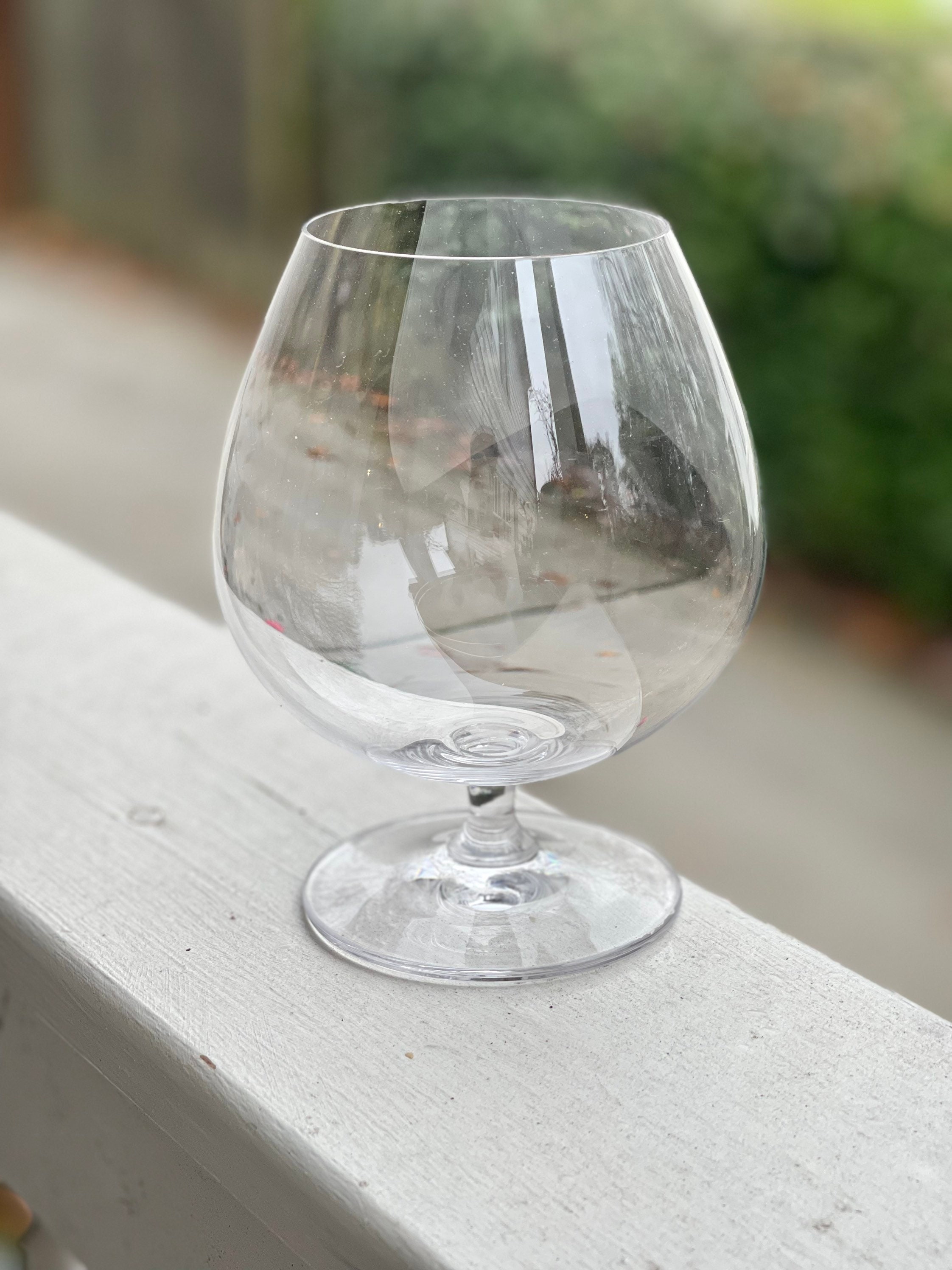 Set Of Two Royal Albert Cut Glass 4 3/4 Tall Brandy Snifters Made In France