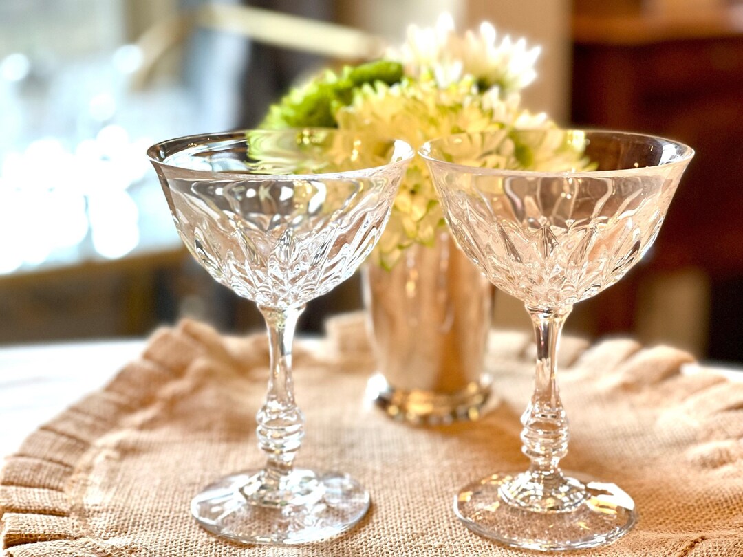Vintage Fostoria Kimberly Champagne Coupe Glasses/wedding Etsy
