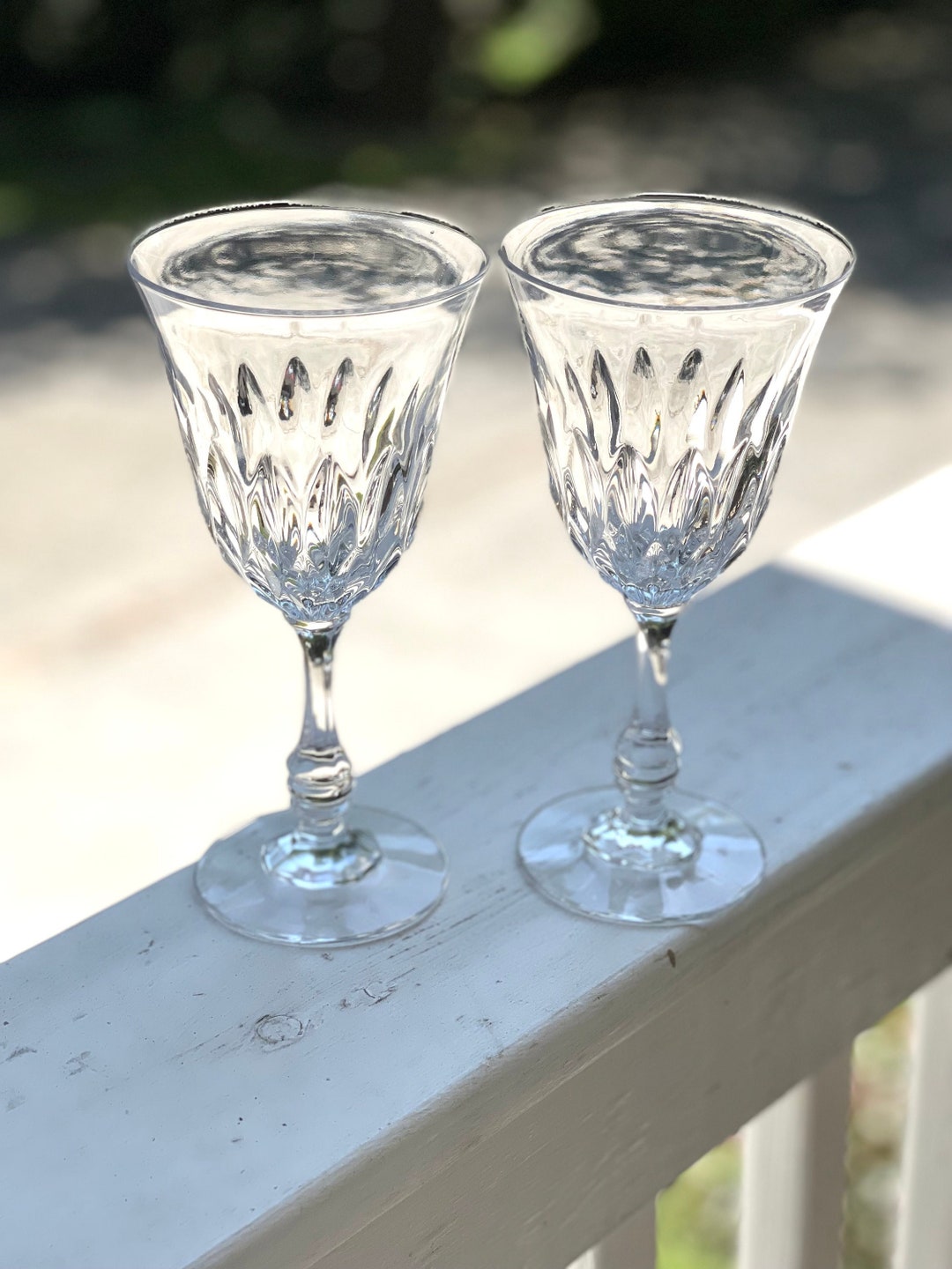 Fostoria Kimberly Water Goblets/wine Glasses Set of 2 Etsy