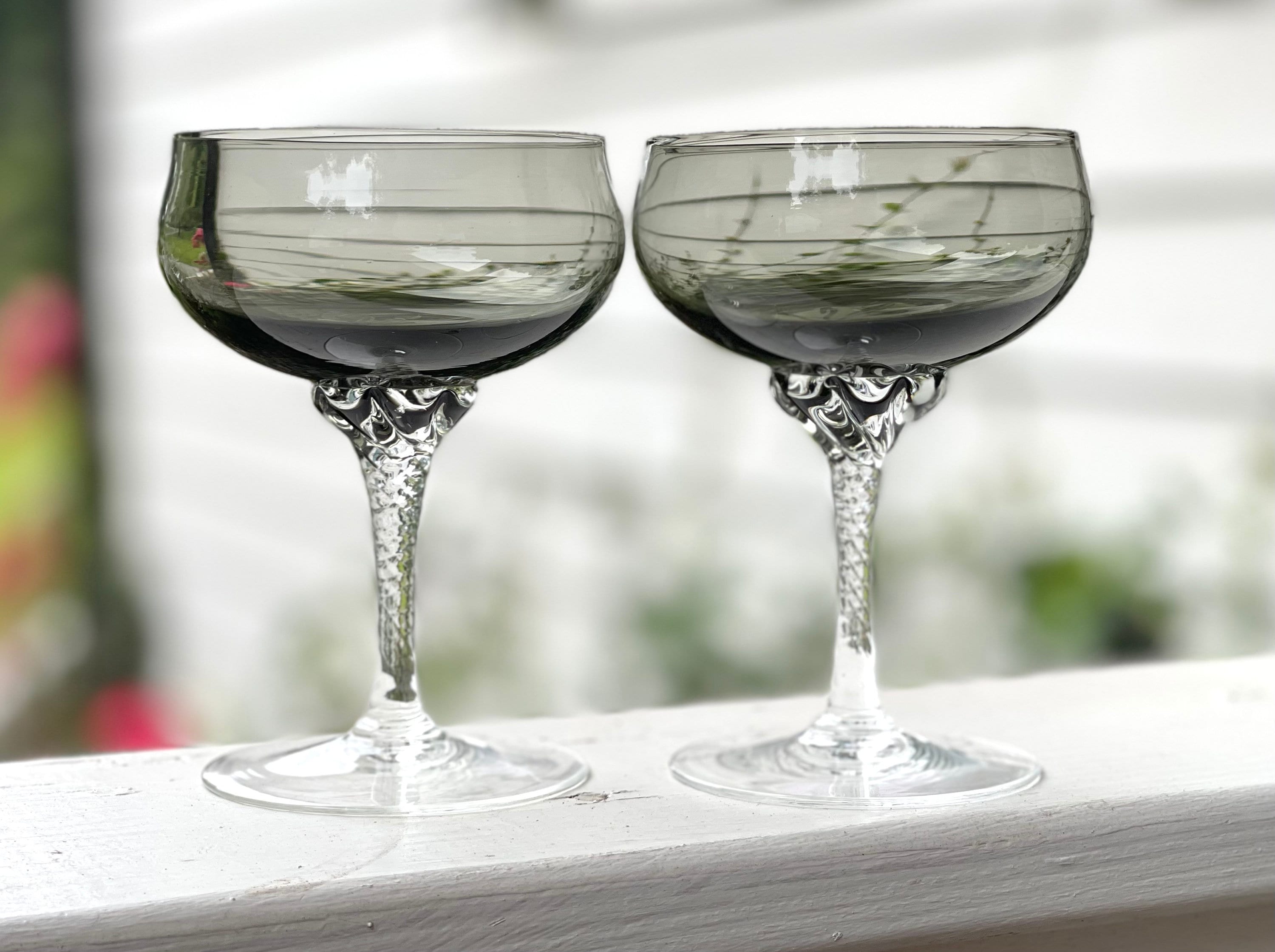 Lot de 4 verres à pied, verre borosilicate, marty bleu vert La Redoute