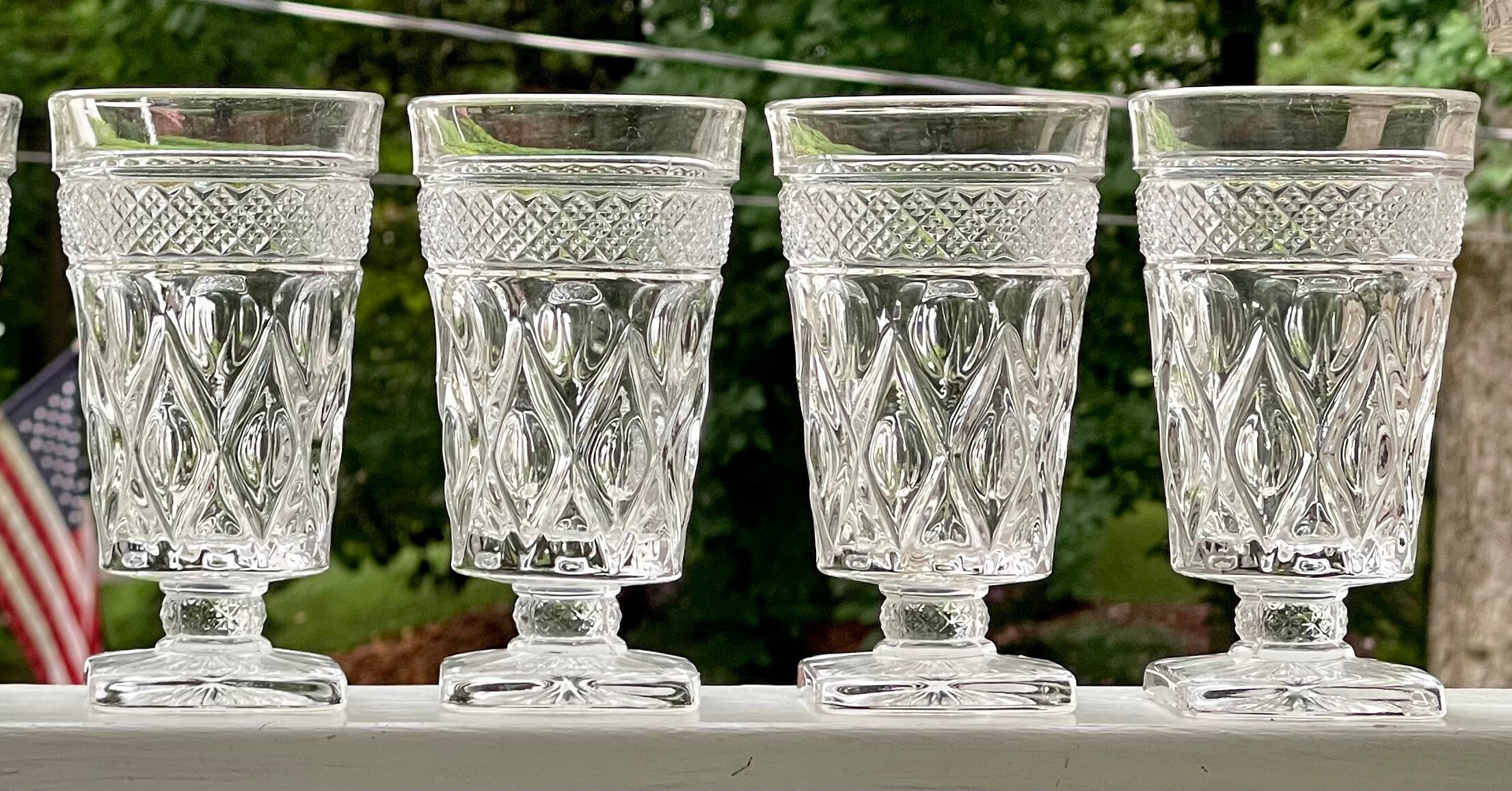 Last Set of 2- Vintage Imperial Glass Cape Cod Clear Iced Tea Glasses ...