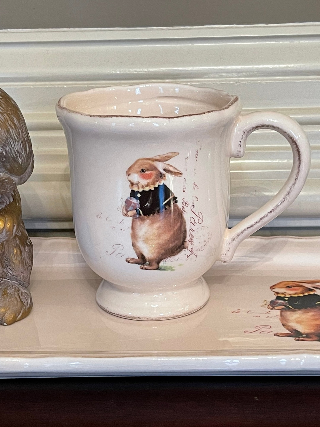 Magenta Bunny Mugs/easter Mugs/springtime Mugs/rabbit Mugs/easter Table