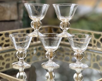 Blush liquor cocktail glasses/cordial glasses/shot glasses/sherry glasses/liqueur glasses/aperitif glasses/housewarming gift set of 5