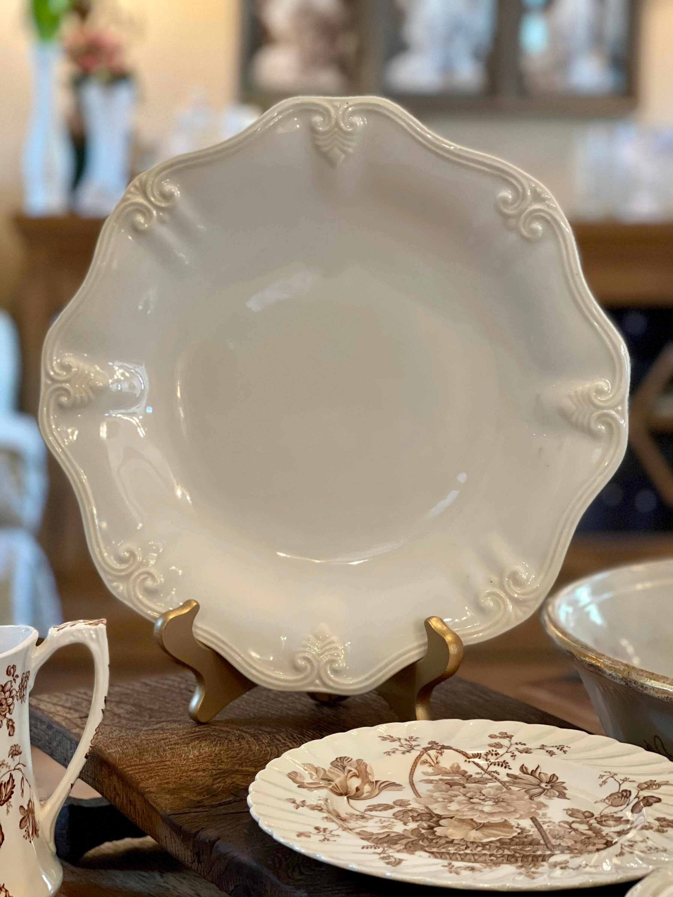 Lenox Butlers Pantry Gourmet Salad Plates/creamware/cream Luncheon