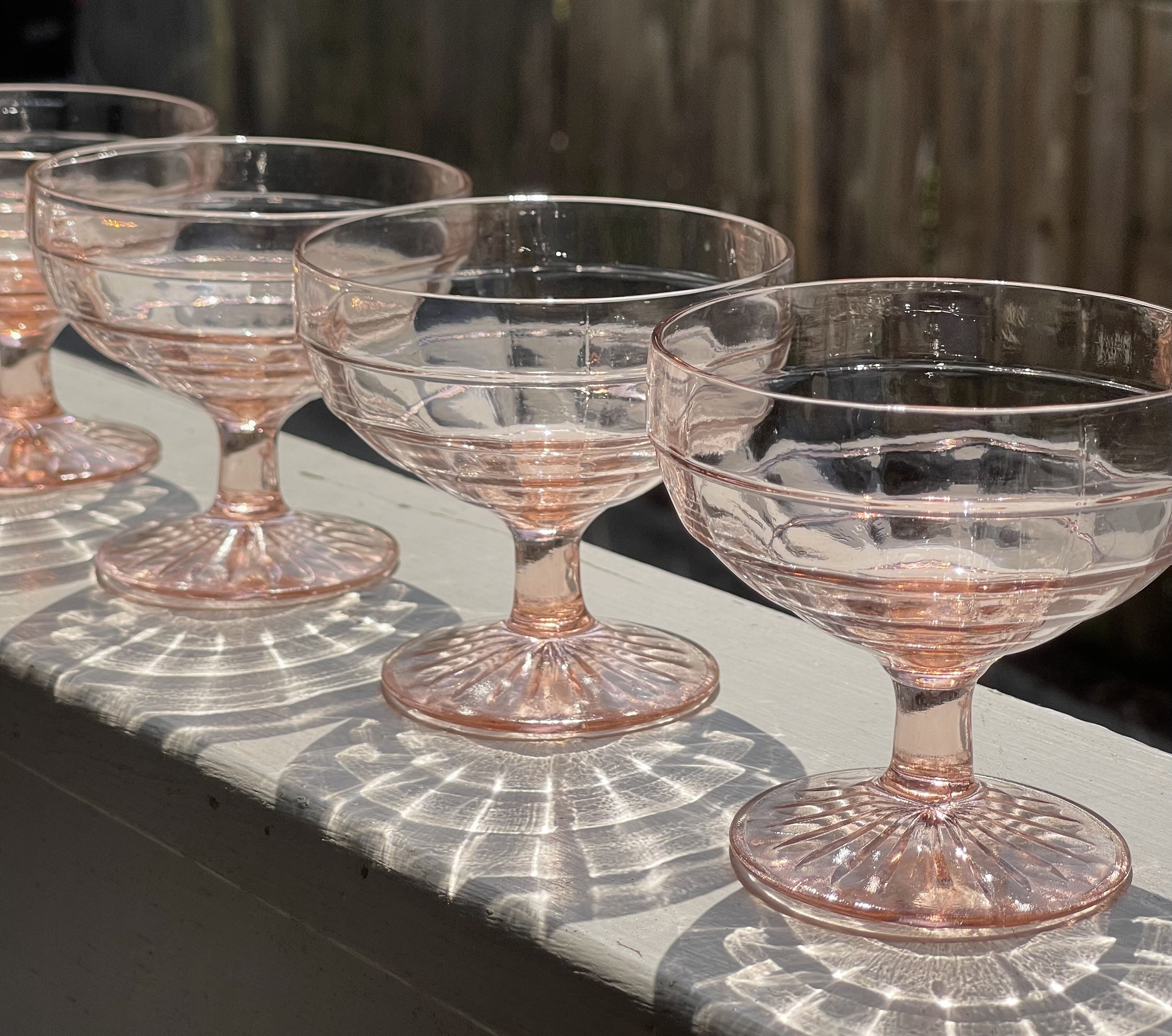Vintage CRYSTAL Cocktail Glasses, Set of 6, Vintage Crystal Champagne  Coupes, Rectangle Foot - Square Stem Coupe, Craft Cocktail Glasses