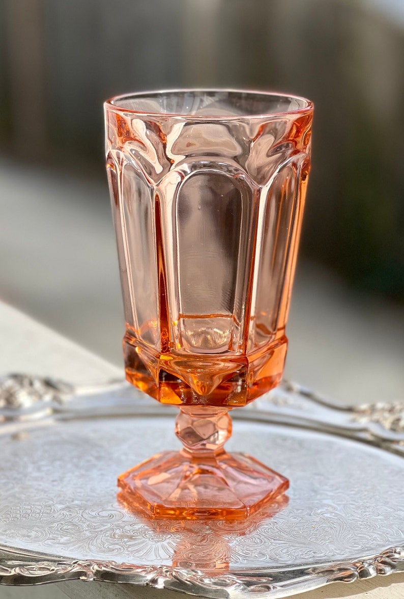 Fostoria Virginia Pink Iced Tea Glasses/pink Footed Iced Teas/pink Iced