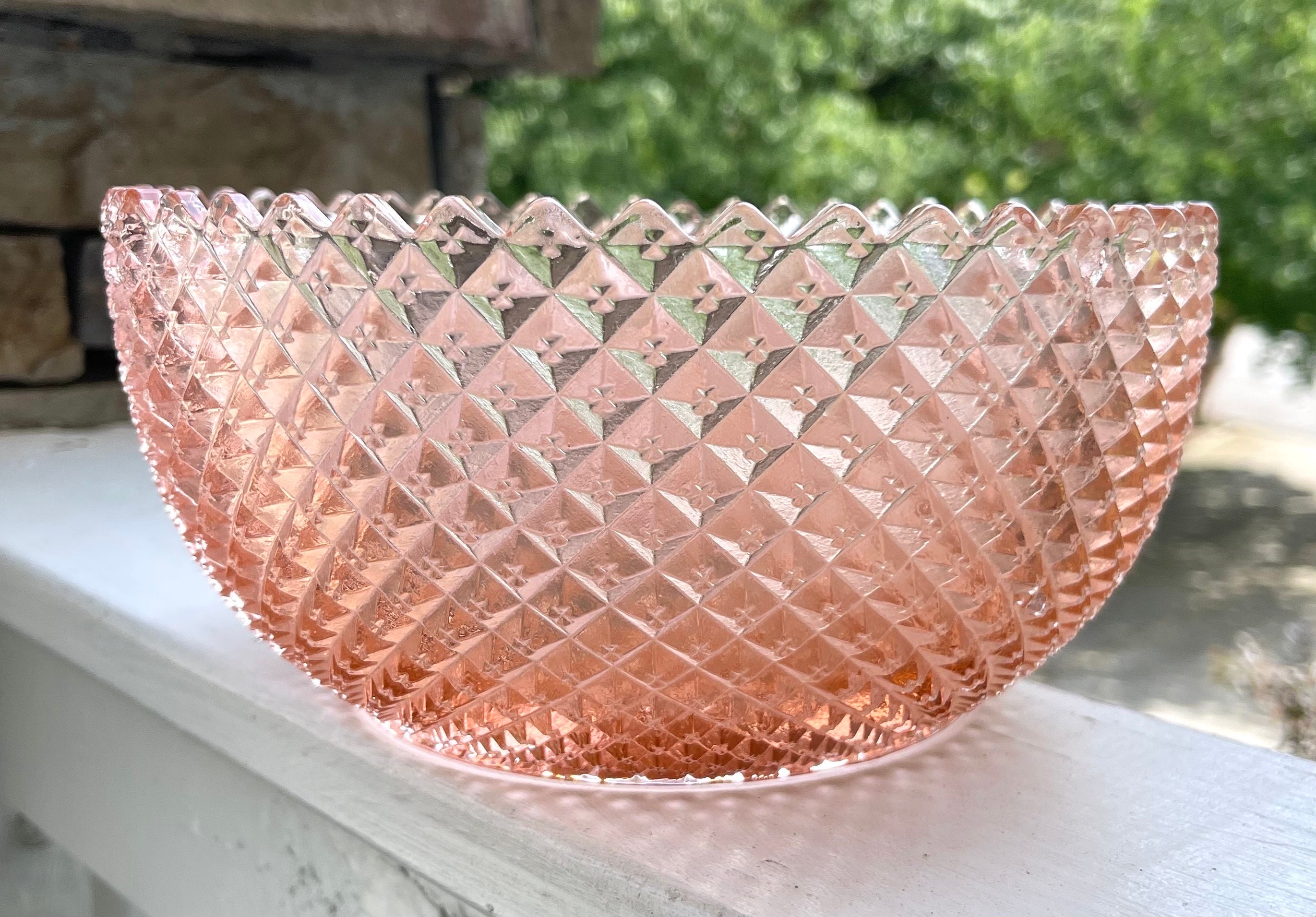 アンカーホッキング　ミスアメリカ　ピンク 食器4点まとめ　送料込み260417 Vintage Anchor Hocking Miss America Pink Large Fruit Bowl/pink