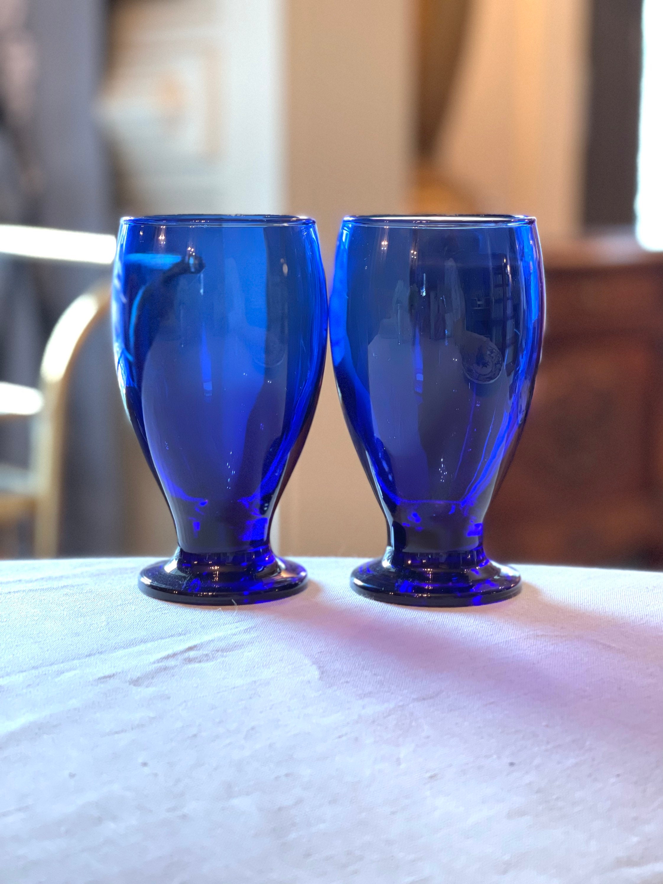 Cobalt Footed Tumblers Cobalt Footed Goblets Cristar Lexington Cobalt ...