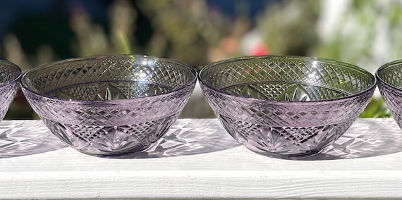 Cristal D'arques Antique Amethyst Individual Salad Bowls/purple