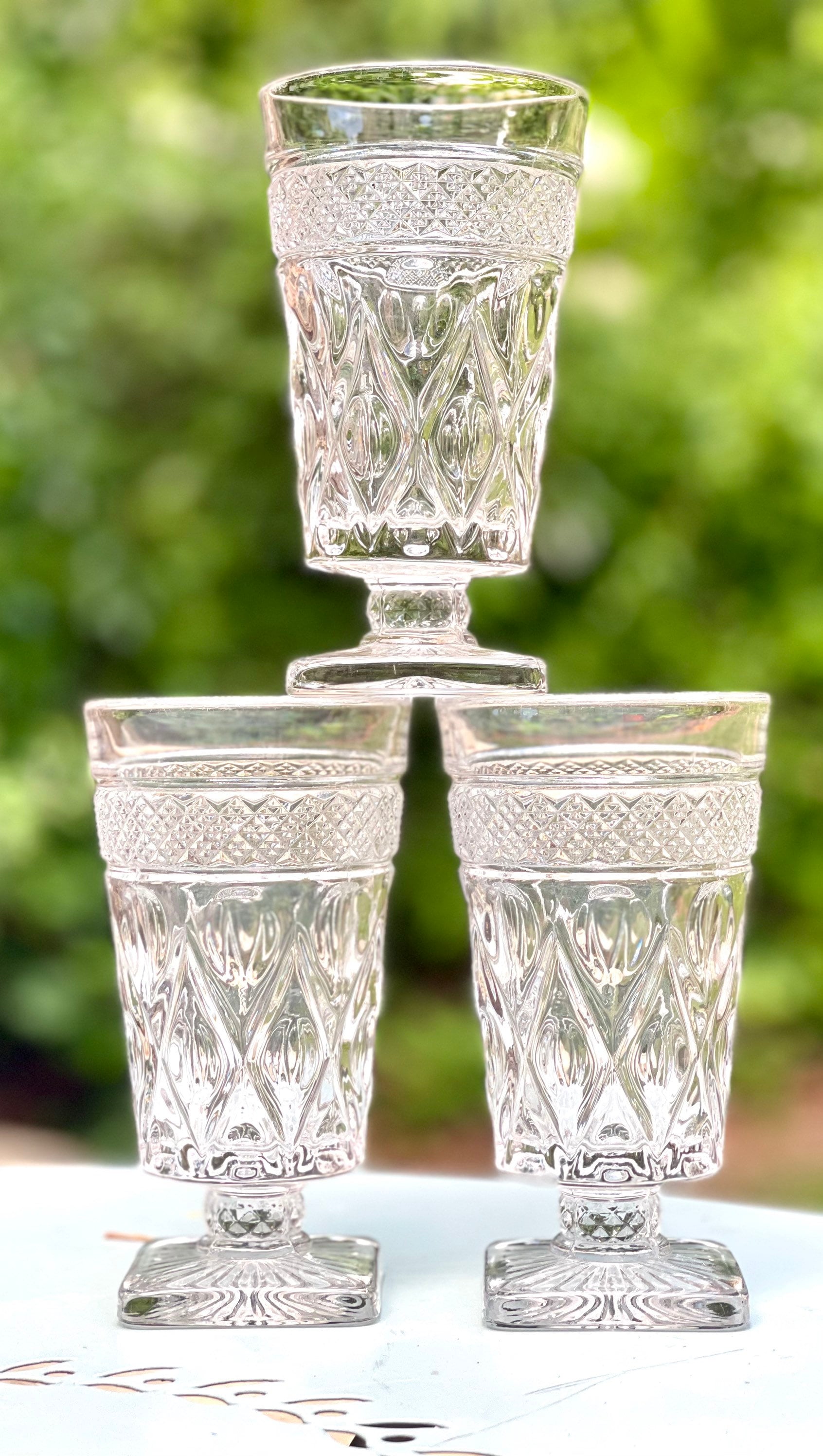 Last Set of 2- Vintage Imperial Glass Cape Cod Clear Iced Tea Glasses ...