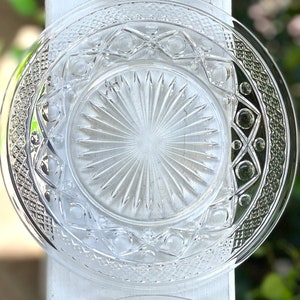 Vintage Imperial Glass-Ohio Cape Cod Clear salad plates/luncheon plates/appetizer plates/depression glass/clear glass plates- set of 2 or 4
