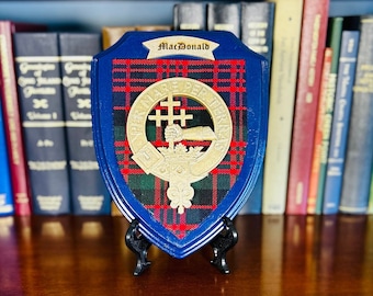 MacDonald / McDonald Scottish Clan Tartan Badge Crest Plaque