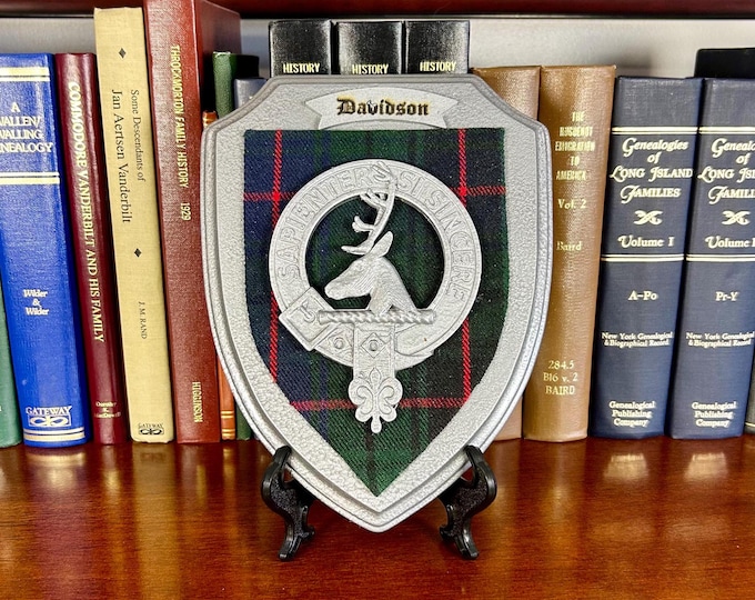 Davidson Scottish Clan Tartan Badge Crest Plaque - Etsy
