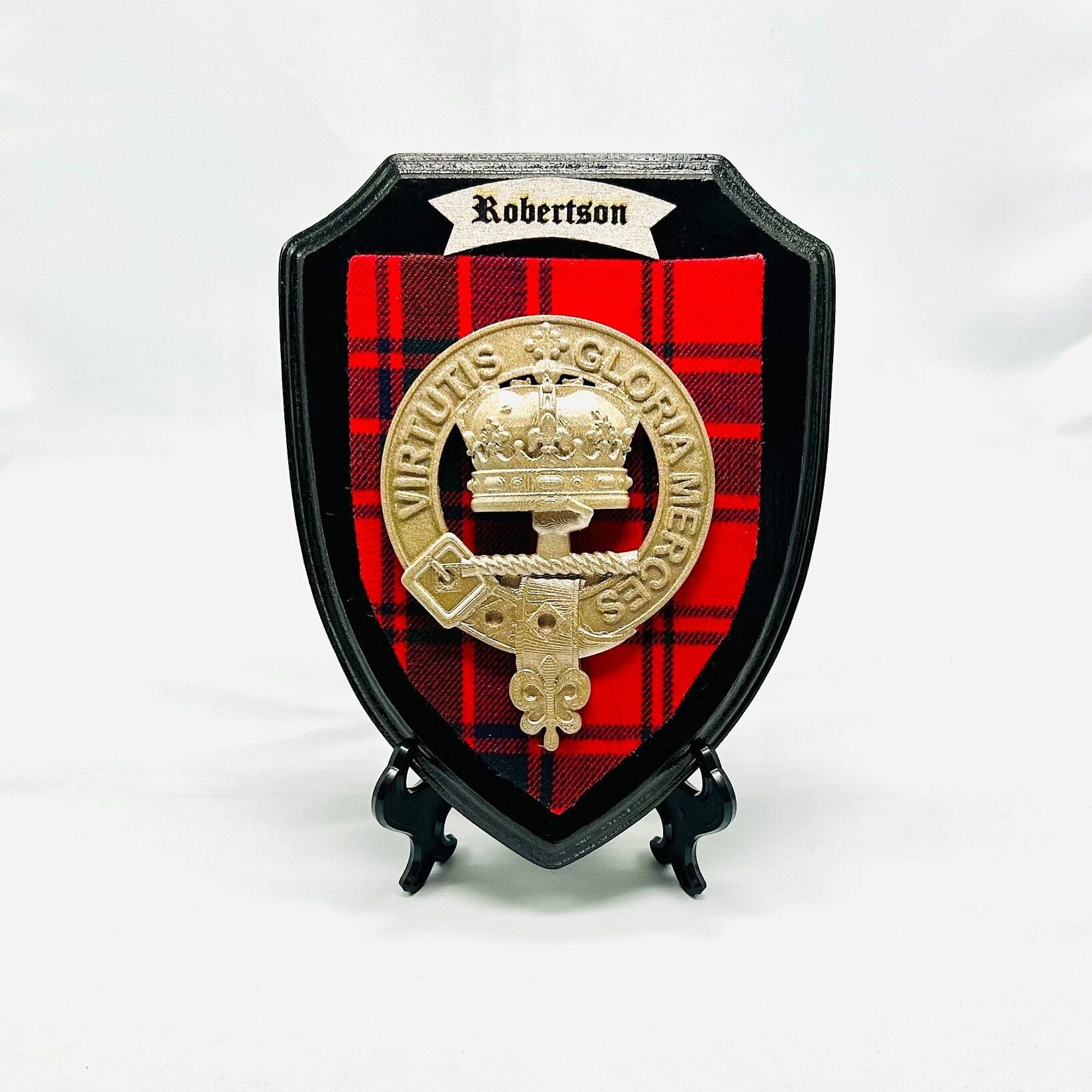 Robertson Scottish Clan Tartan Badge Crest Plaque - Etsy