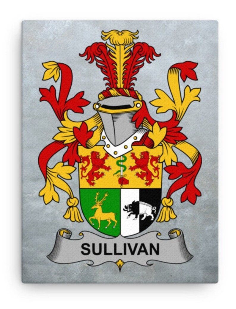 Sullivan Coat of Arms Canvas Print Etsy