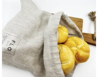 Zero waste linen reusable bag for bread