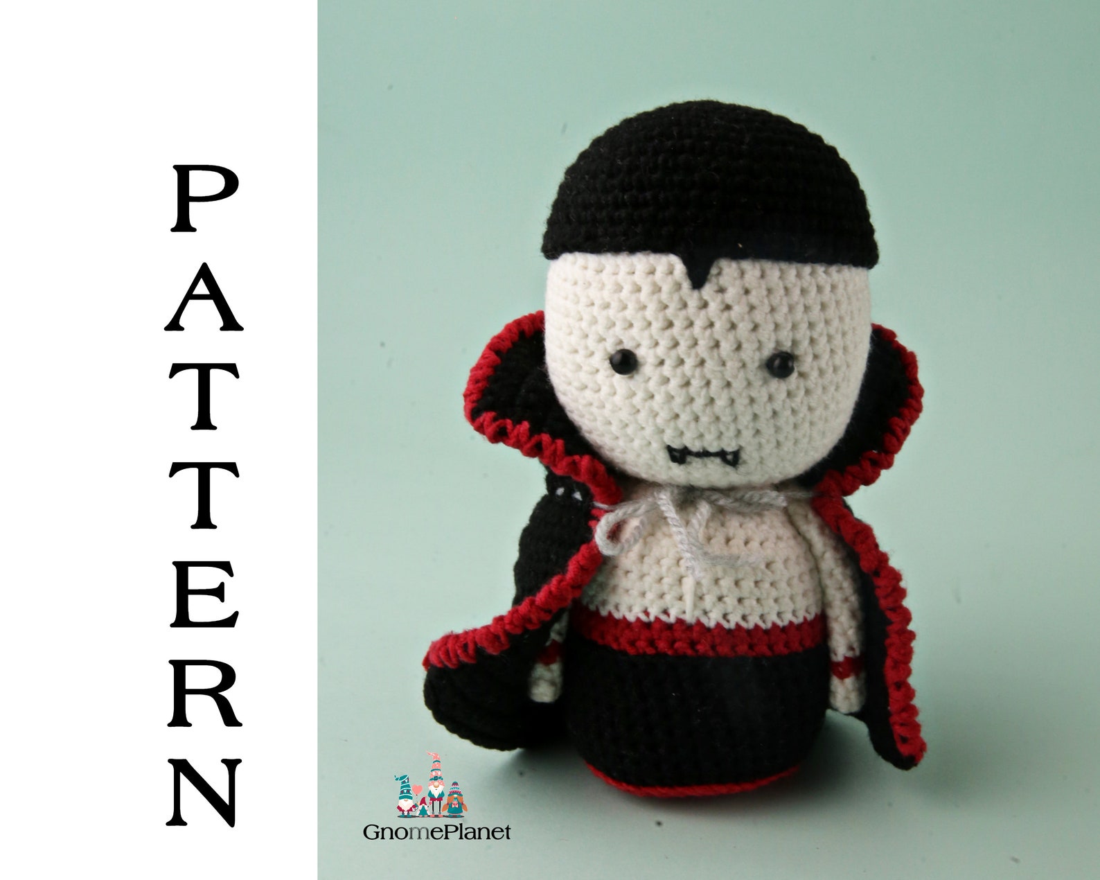 Amigurumi Vampire Crochet Pattern, Halloween Dracula Pattern, Crochet ...