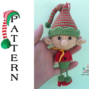 Crochet Christmas ornament patterns 4 in 1, amigurumi ornament set image 9