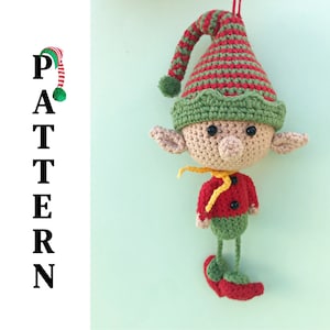 Crochet Christmas ornament patterns 4 in 1, amigurumi ornament set image 4