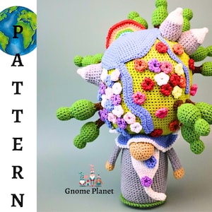 Crochet Gnome Planet pattern, crochet spring gnome
