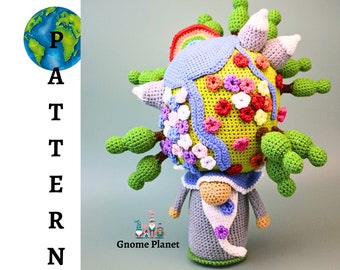 Crochet Spring Gnome Pattern, Planet Hat (PDF Pattern)