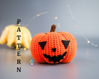 Crochet Halloween pumpkin pattern, Amigurumi Halloween pattern