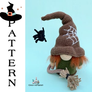 Crochet witch gnome pattern, amigurumi creepy gnome tutorial