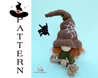 Crochet witch gnome pattern, amigurumi creepy gnome tutorial