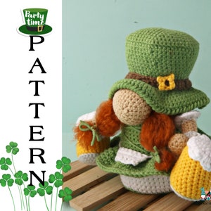 Crochet leprechaun gnome pattern, St. Patrick's Day amigurumi gnome tutorial image 6