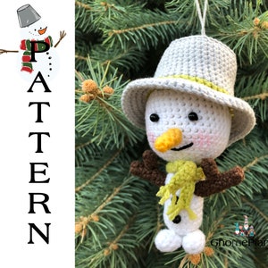 Crochet Christmas ornament patterns 4 in 1, amigurumi ornament set image 10