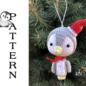 Crochet Christmas ornament patterns 4 in 1, amigurumi ornament set image 7