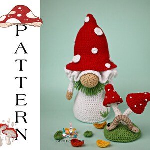 Crochet Mushroom Gnome Pattern Amigurumi Mushroom (Download Now) - Etsy